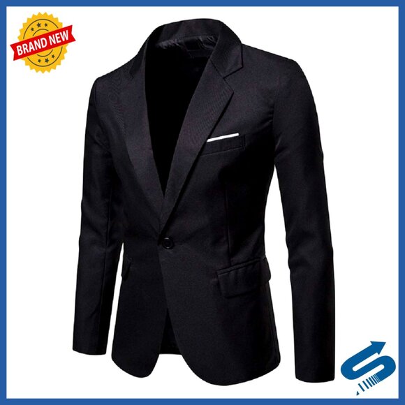Slim Fit Sport Coat Blazer Lightweight Modal One Button Casual